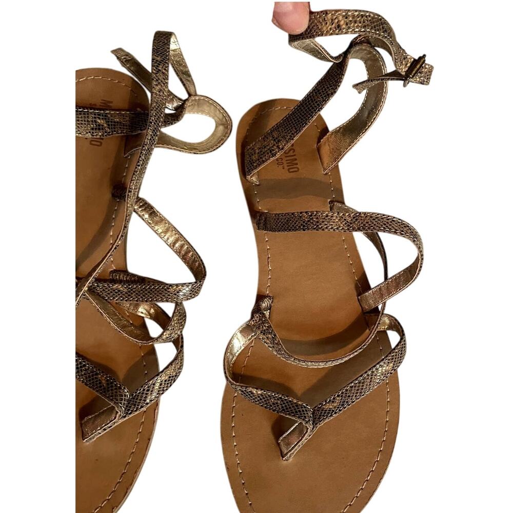 Mossimo Size 8 Women's Flat Sandals Snake Print small Heel